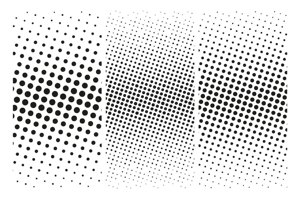 Seamless Vector Frame Minimalist Halftone set Design