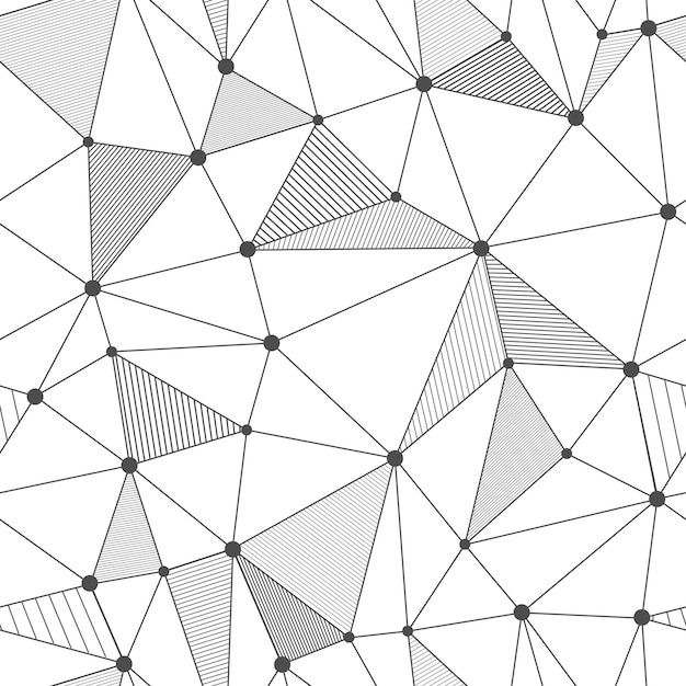 Vector seamless vector linear pattern forms triangles with shaded edges vector illustrations for textures textiles simple backgrounds covers and banners