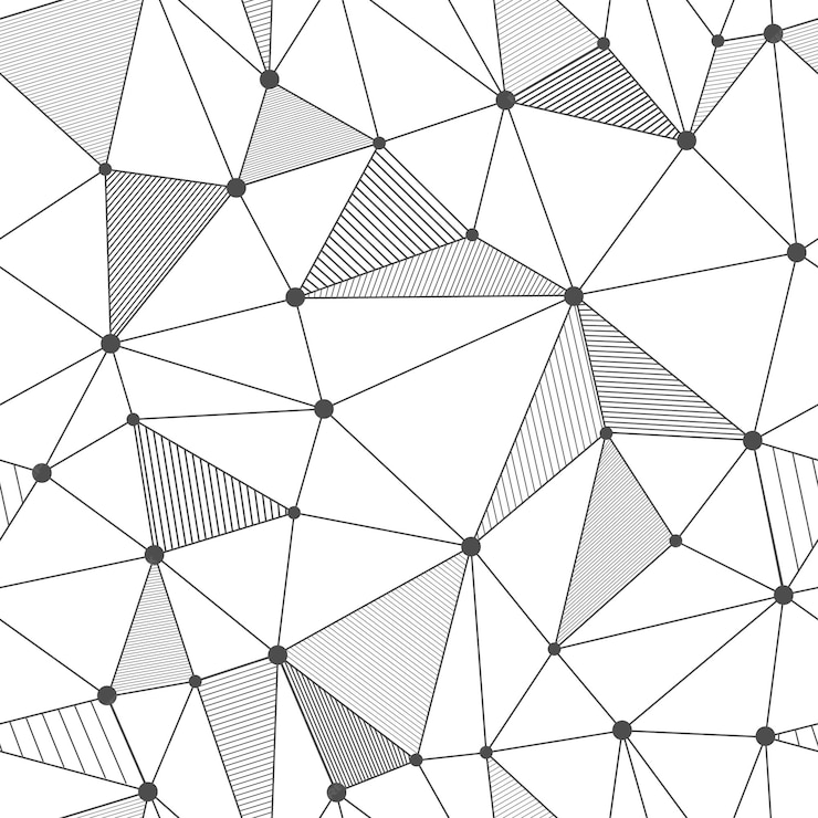 Premium Vector | Seamless vector linear pattern forms triangles with ...