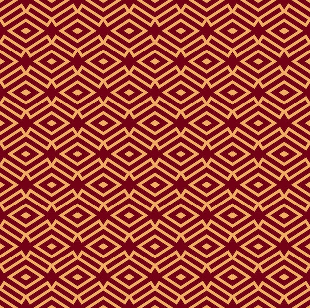 Seamless vector ornament Modern stylish geometric linear pattern with golden color