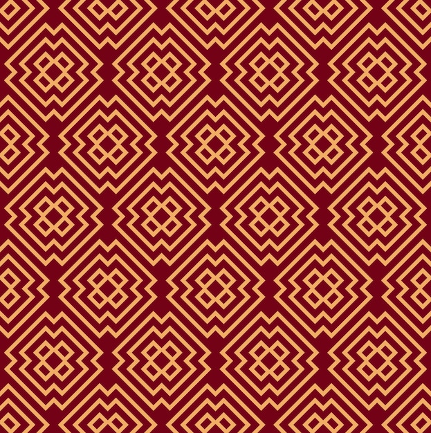 Seamless vector ornament Modern stylish geometric linear pattern with golden color