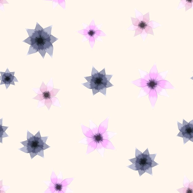 Seamless vector pattern cute flowers for textile fabric fashion print