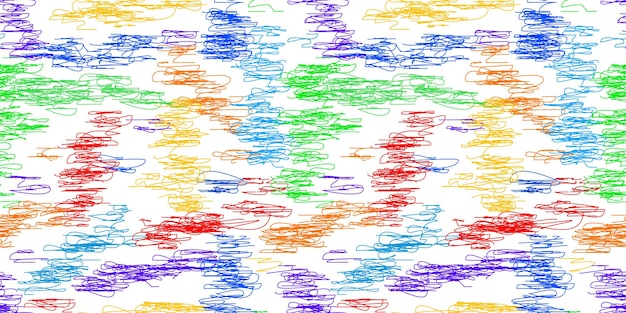 Вектор Беспрепятственный векторный рисунок красочных абстрактных кривых линий, рисунок на белом фоне