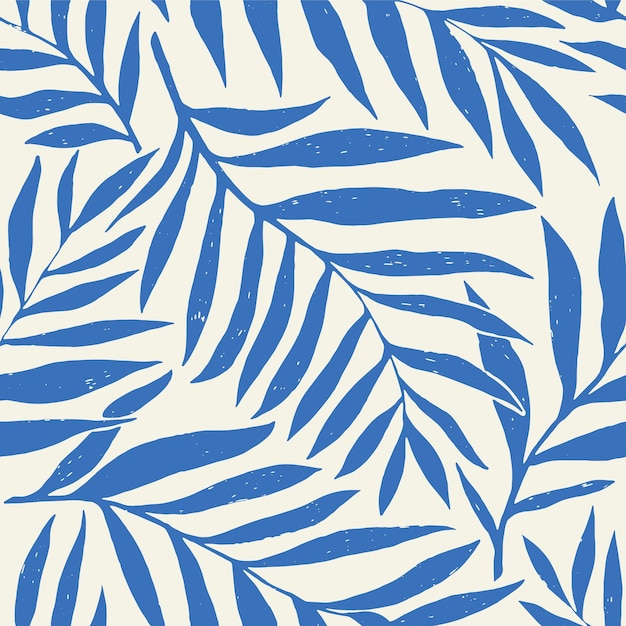 Vector seamless vector pattern palm dypsis leaves summer palm leaves tropical fabric design