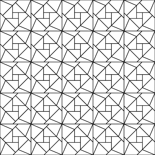 Seamless vector pattern parallel and connecting lines Isolated outline on a white background