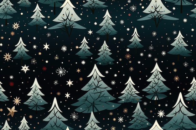 Seamless vector pattern with Christmas trees Can be used for wallpaper pattern fills web page bac