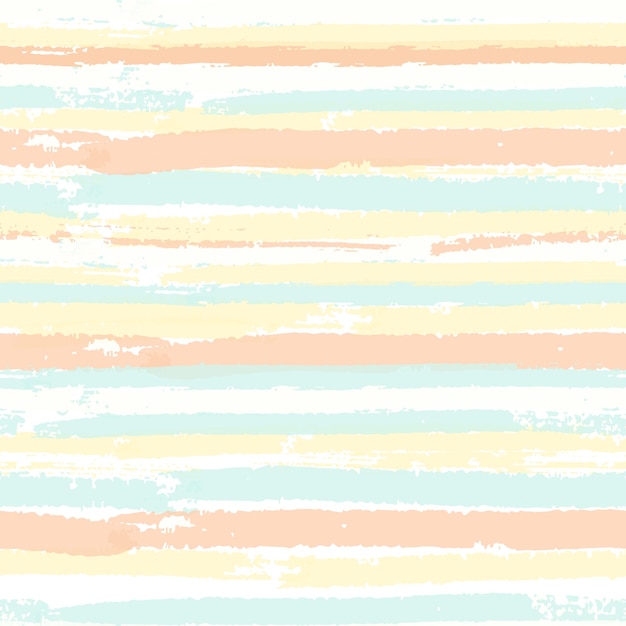 Seamless vector pattern with pastel color brush painted stripes abstract background for print