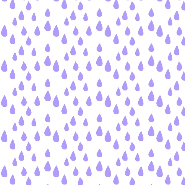 Seamless vector pattern with purple raindrops background