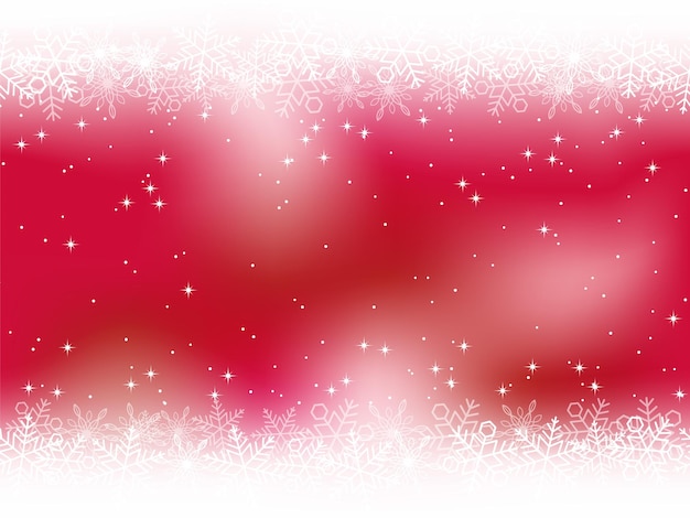 Seamless vector red abstract snow background for christmas season. horizontally repeatable.