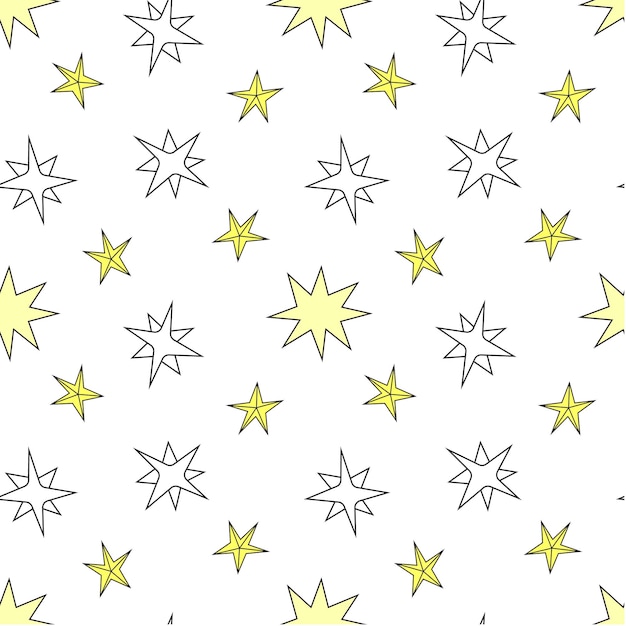 Vector seamless vector star pattern