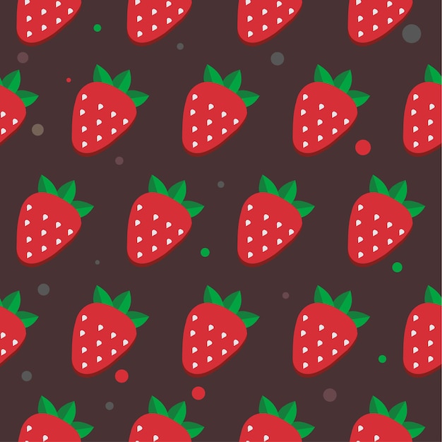 Seamless vector strawberry pattern. Design for wallpaper, textile,wrapping paper, package.