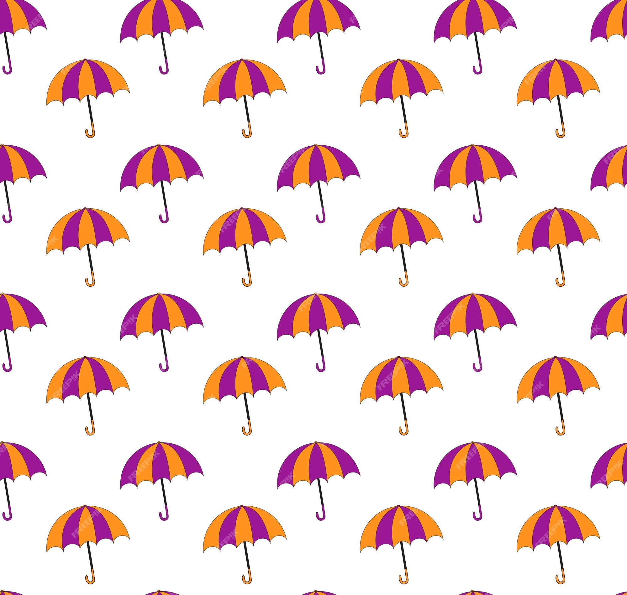 Premium Vector | Seamless vector umbrella pattern