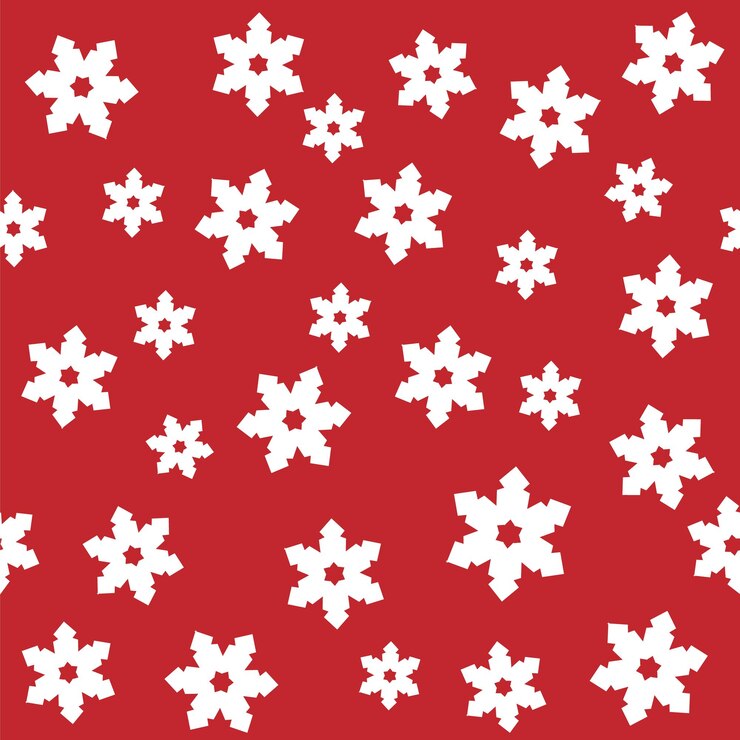 Vector seamless vector winter christmas pattern in snowflakes