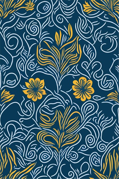 Seamless Victorian Reverie Ornamented Flowers Pattern