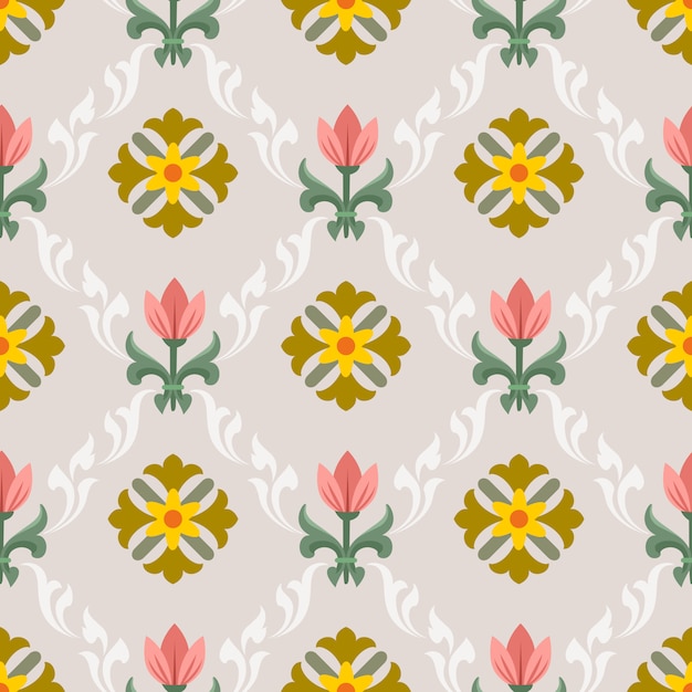 Seamless vintage floral pattern