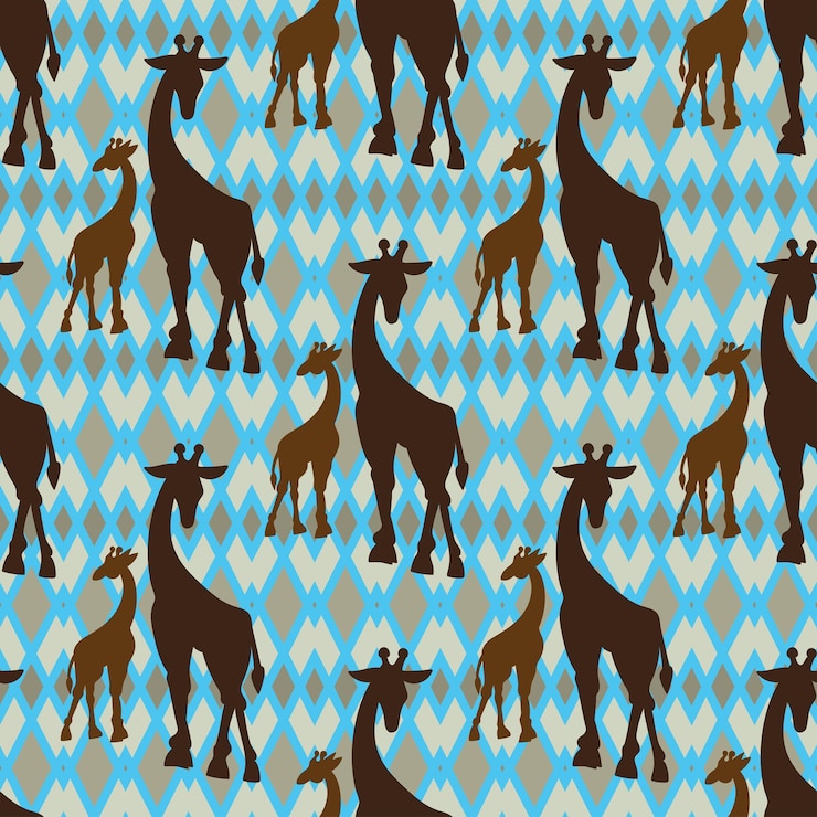 वेक्टर seamless vintage pattern with giraffe