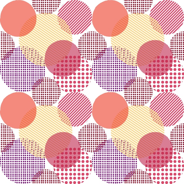 Vector seamless viva magenta circle seamless pattern color pantone of  year