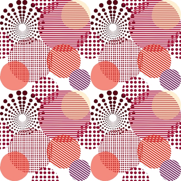 Vector seamless viva magenta circle seamless pattern color pantone of  year