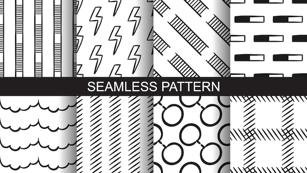 Vector seamless wallpaper patterns for design vector illustration