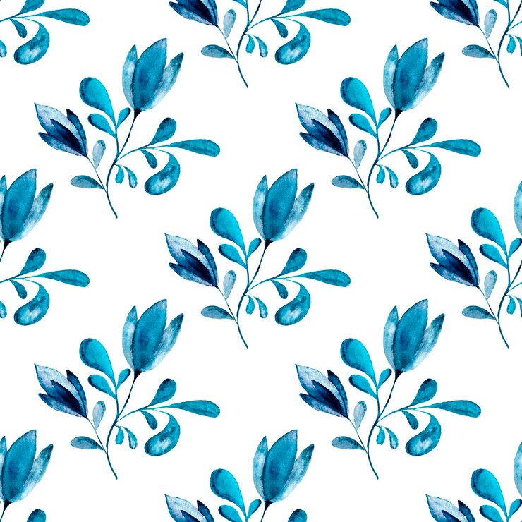 Vector seamless watercolor floral pattern a handdrawn botanical illustration