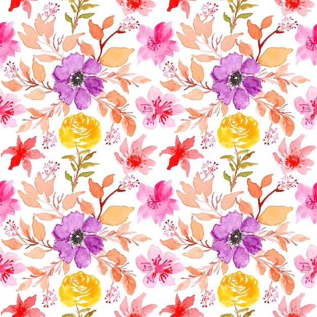 seamless watercolor floral pattern