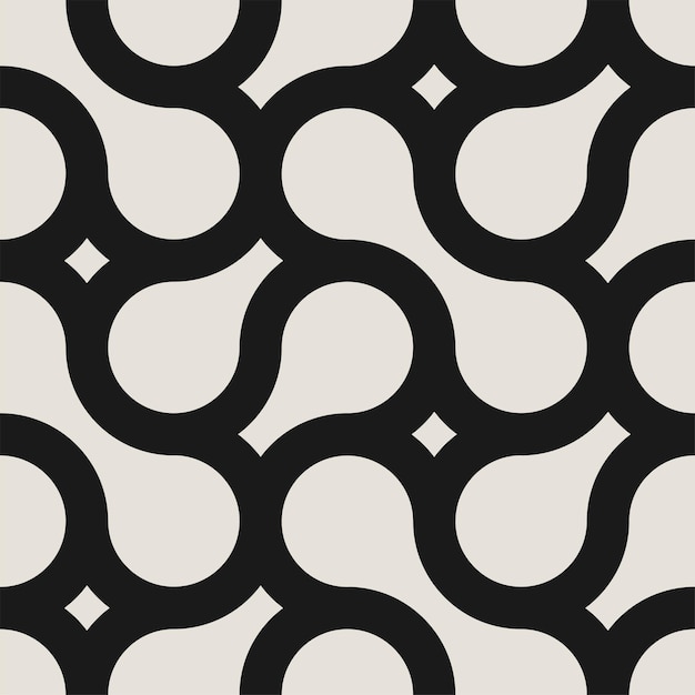 Vector seamless weave geometric pattern with creative shapes vector endless background modern design