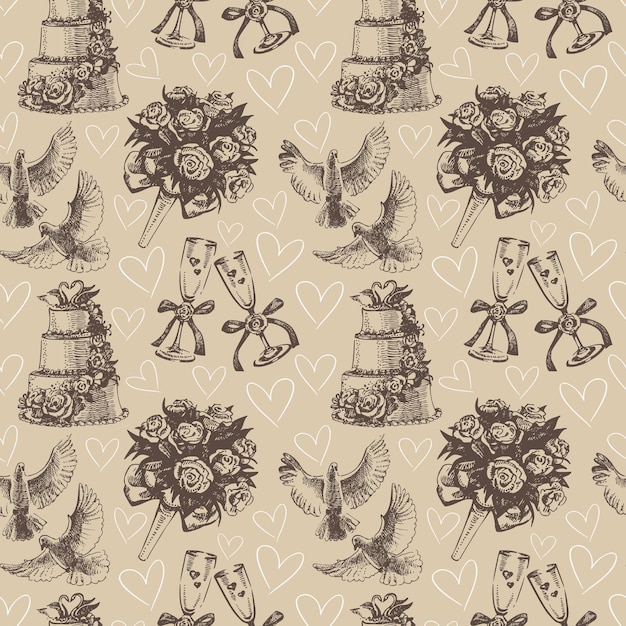 Seamless wedding pattern