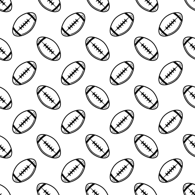 Vector seamless white american football background