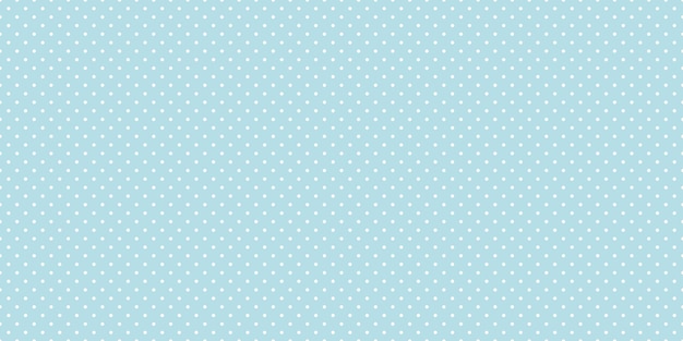 Seamless white polka dot pattern on blue background