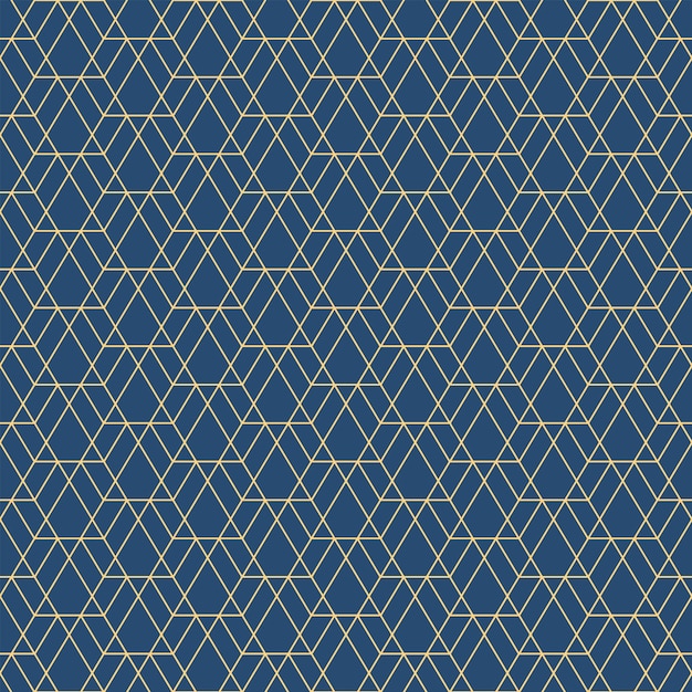 Seamless  with yellow and blue geometric pattern