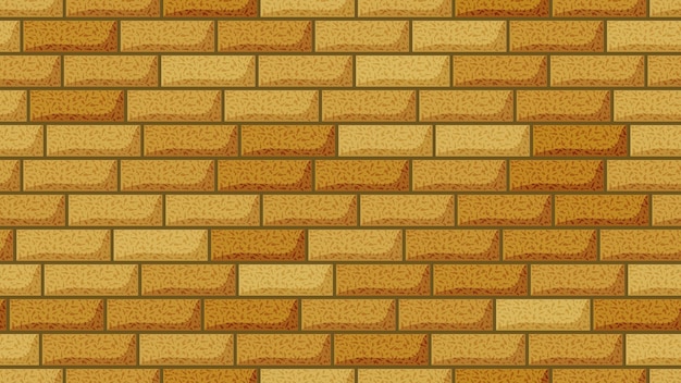 Vector seamless yellow brick wall