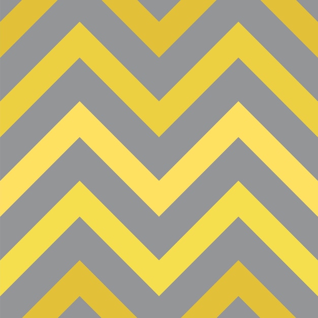 Seamless yellow color zigzag pattern design on gray background. vector illustration