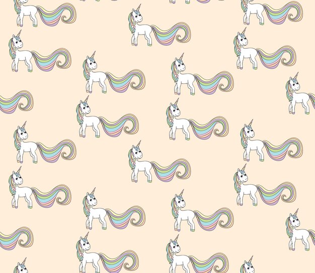 seamlessly pattern with unicorn