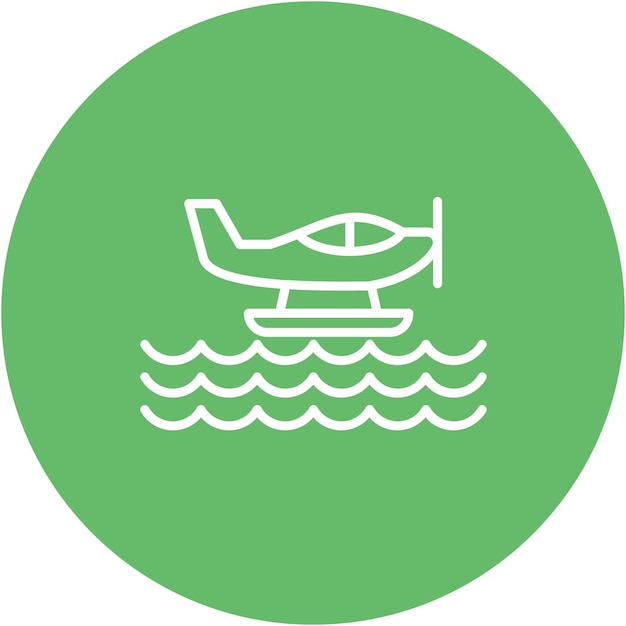 Seaplane Vector Illustration Style