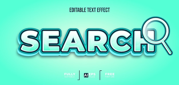 Search 3d editable text effect