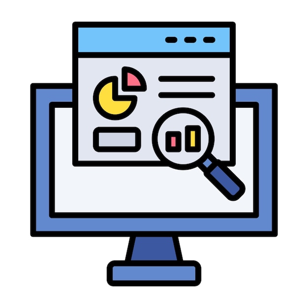 Search Analytics Flat Illustration