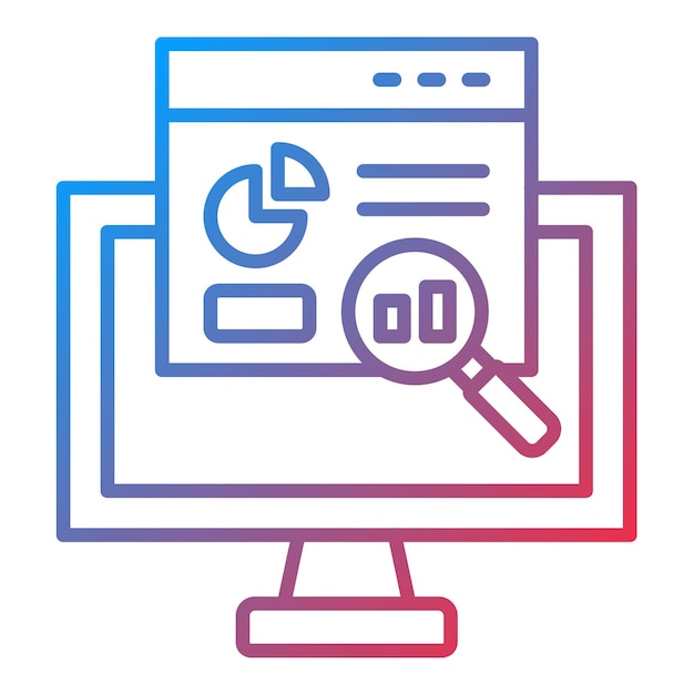 検索 アナリティクス アイコン ベクトル イメージ SEO と SEM に使用できます