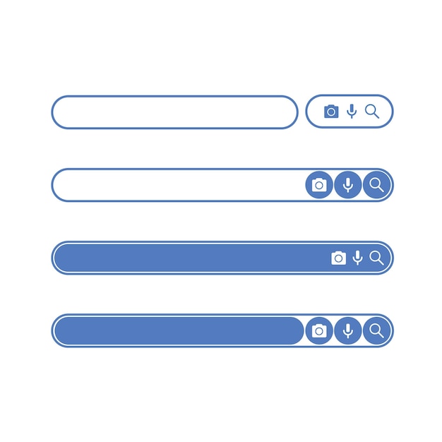 ウェブサイトとユーザーインターフェースモバイルアプリのベクトル図の検索バーデザイン要素検索バー