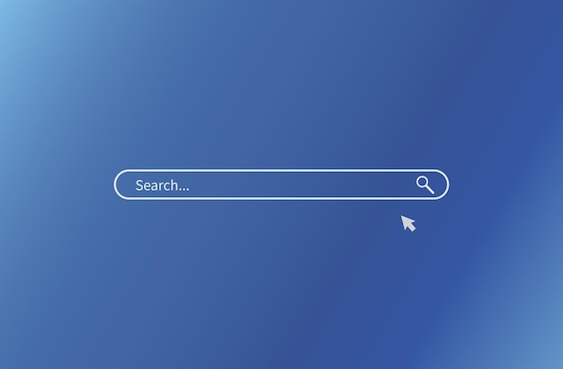 Vector search bar design element search bar modern design of internet page