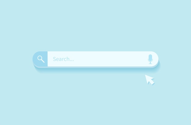 Search bar design element. Search Bar for website and UI, mobile apps.