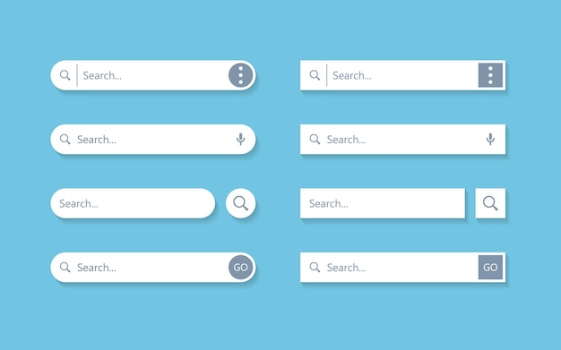 Barra di ricerca in stile piatto illustrazione vettoriale dell'indirizzo del sito web su sfondo isolato concetto di business del segno di collegamento a internet