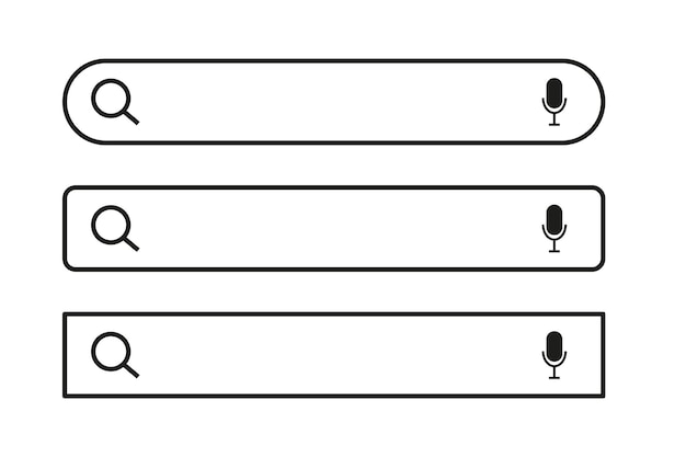 検索バー 虫眼鏡とマイク 音声検索 Web 検索バー