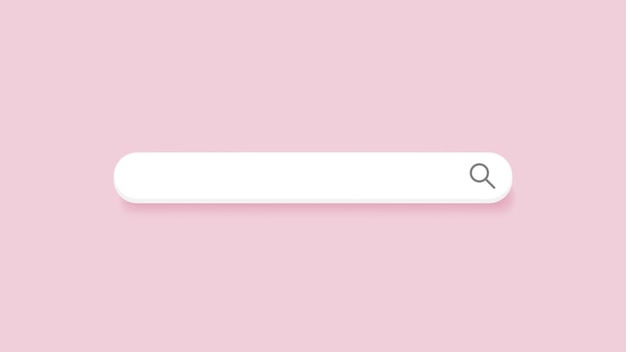 Search bar template on pink background