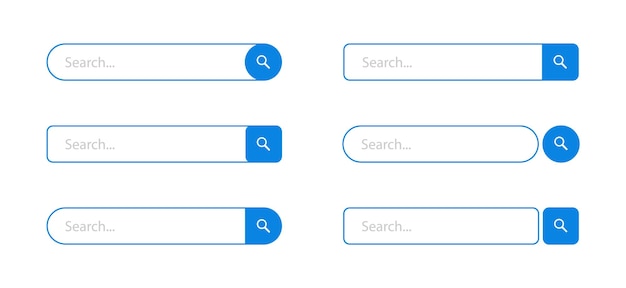 Vector search bar template set search bar for ui search boxes