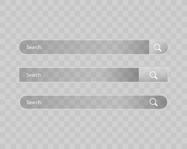 Шаблон панели поиска веб прозрачный