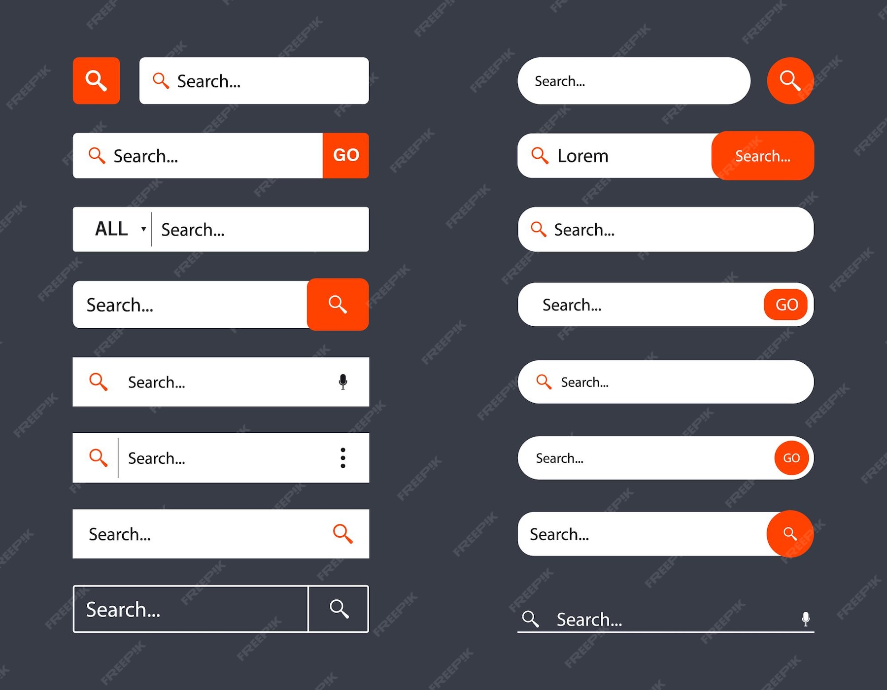 Premium Vector | Search bar templates design set for ui, design and web ...