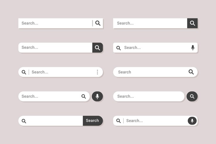 ui 디자인 요소 벡터 그래픽에 대한 검색 창