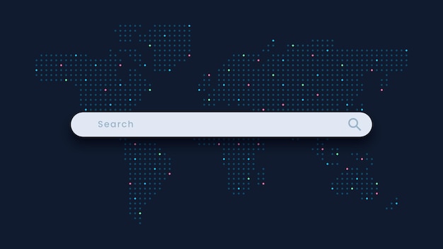 Search bar on web browser illustration