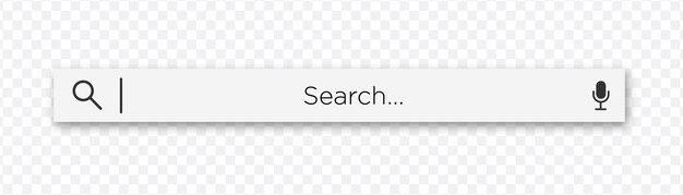 Search bar web element with text field and search button search navigator search bar for ui