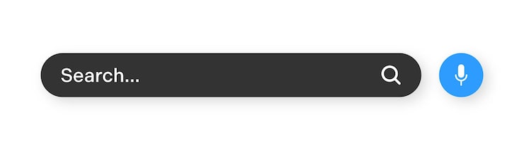 Vector search bar with round corners internet browser engine with search box address bar and text field ui design website interface element with web icons and push button vector illustration